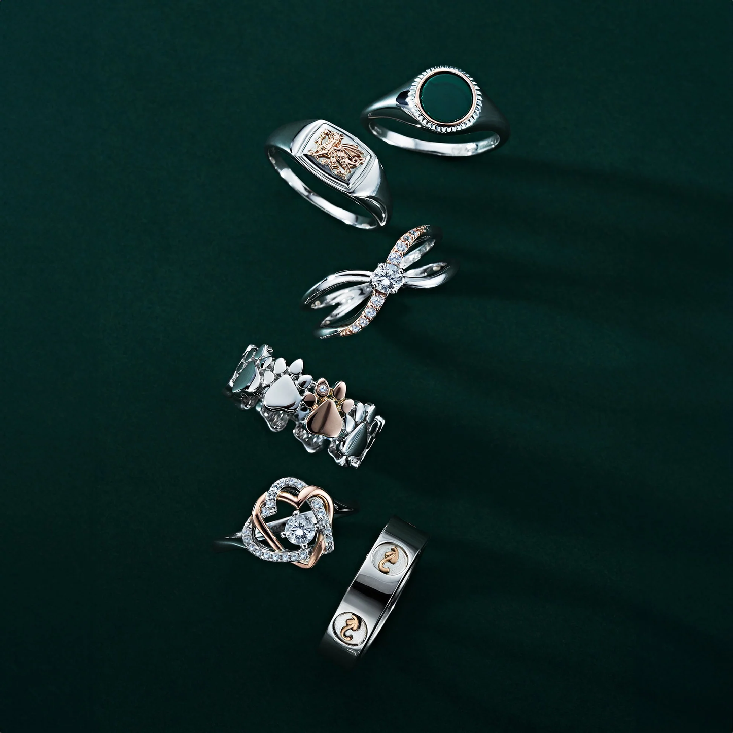 Royal Clogau Sterling Silver Welsh Dragon Signet Ring