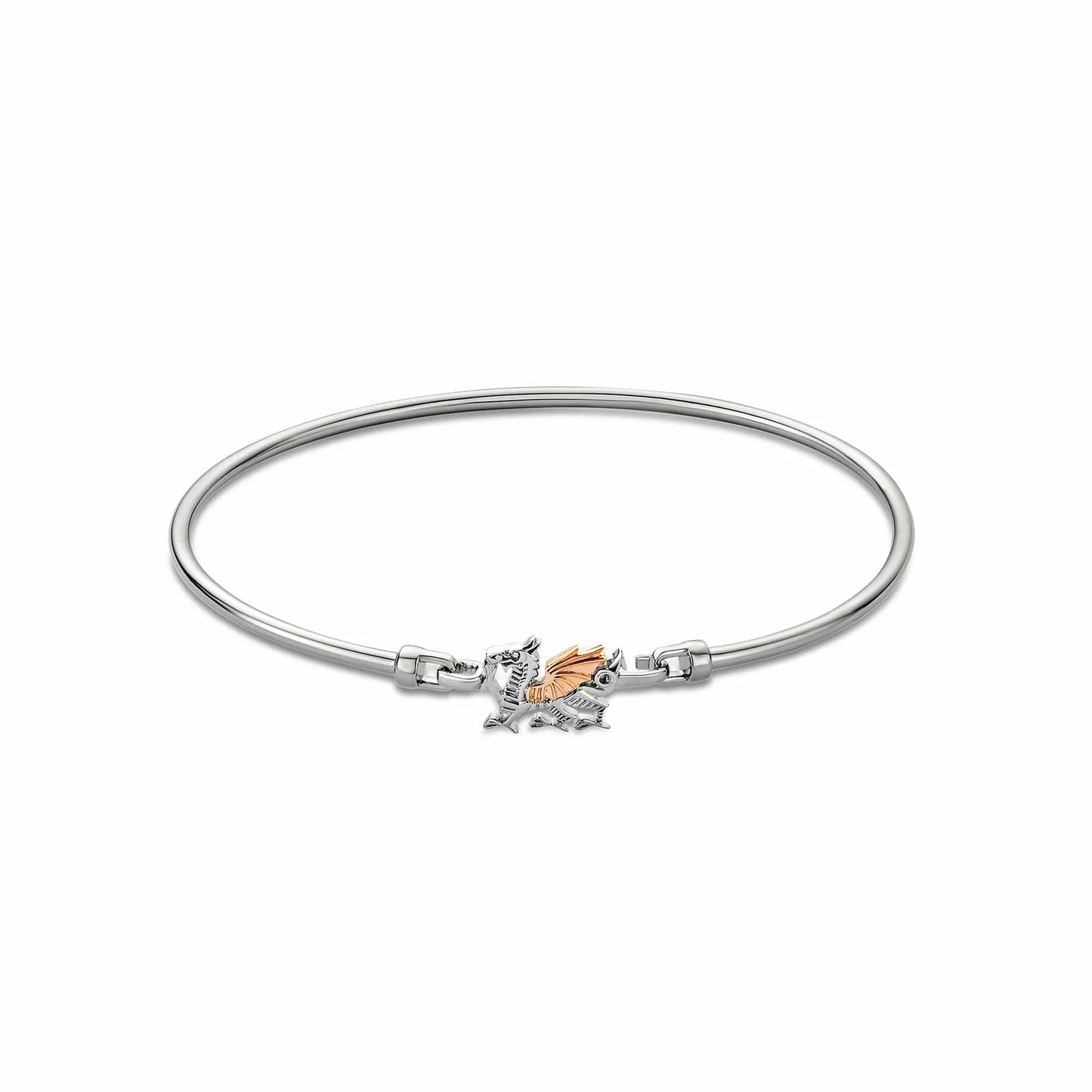 Royal Clogau Sterling Silver Welsh Dragon Bangle
