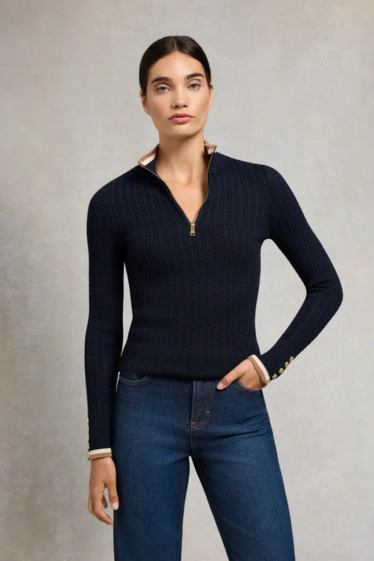 Zoe Quarter Zip Knit