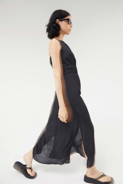 Long Black Sleeveless Dress