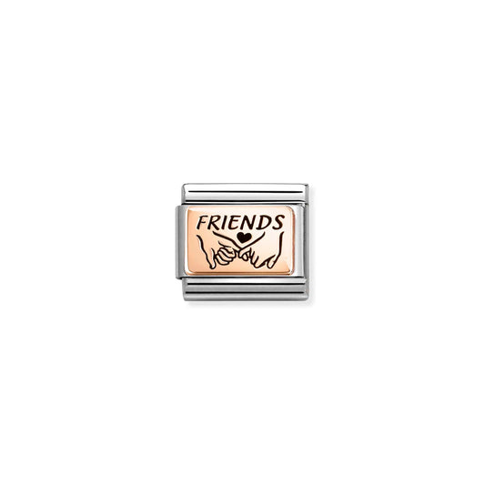 Composable Classic PLATES (IC) steel and 9k rose gold Friends Hands