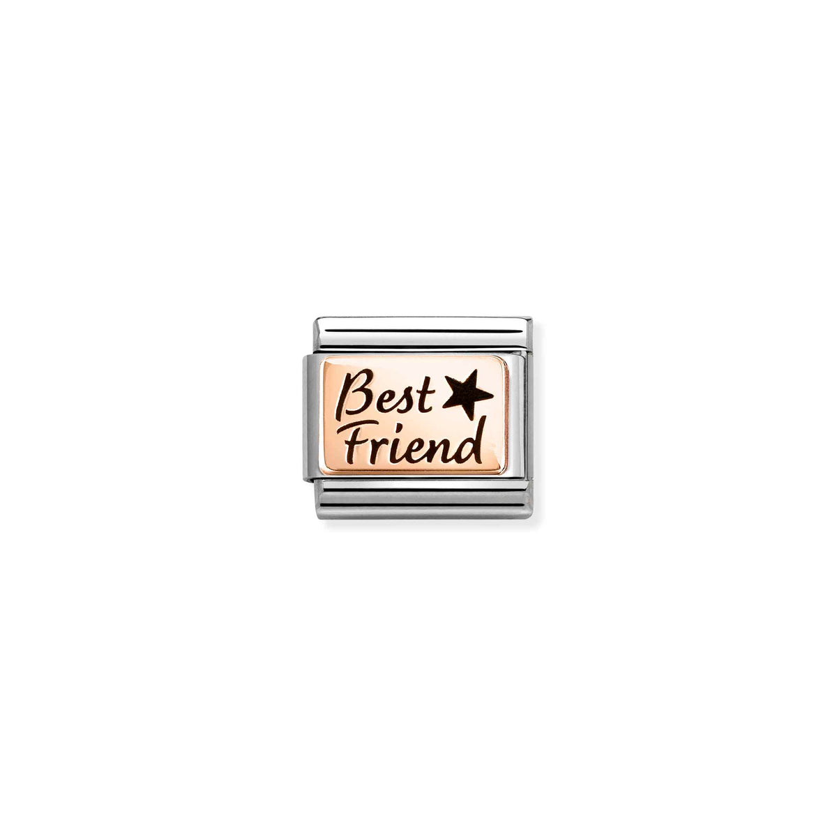 Composable Classic PLATES steel and 9k rose gold Best Friends