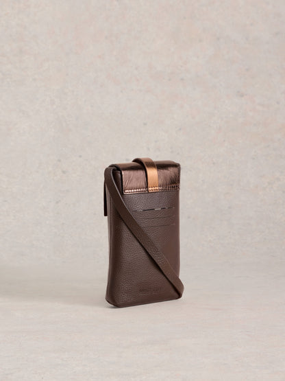 Clara Buckle Leather Phone Bag