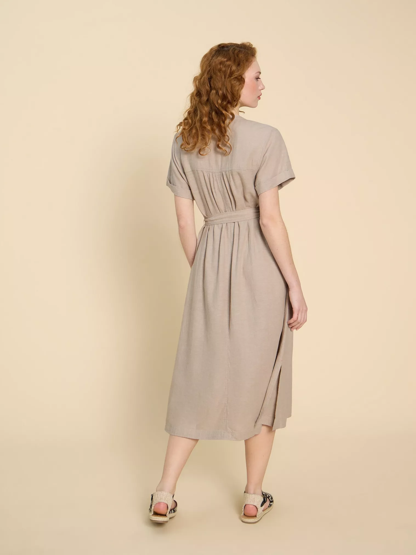 Hazel Linen Blend Shirt Dress