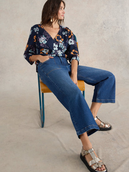 Tia Wide Leg Crop Jean