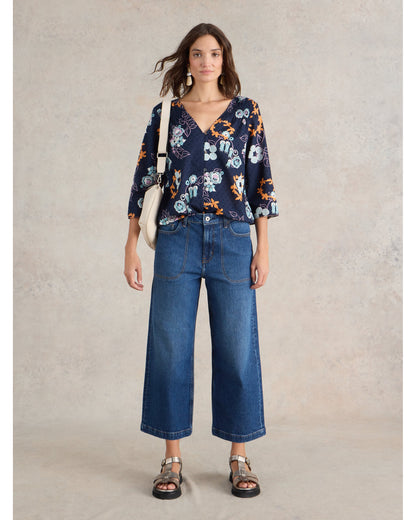 Tia Wide Leg Crop Jean