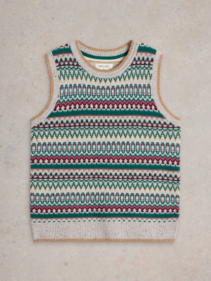 FAY SPARKLE FAIRISLE TANK
