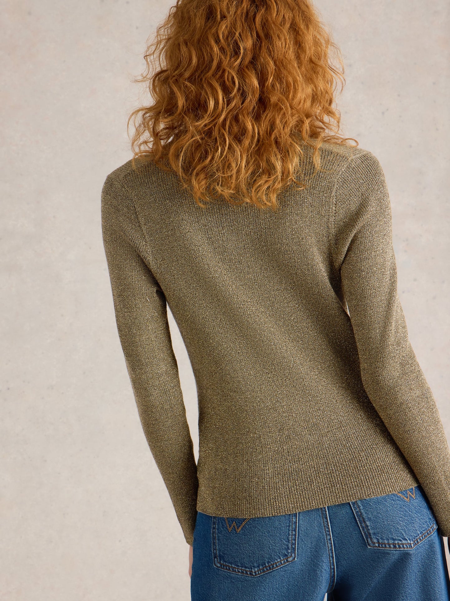 Riley Sparkle Rib Collar Jumper