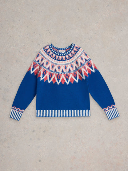 SAPPHIRE FAIRISLE JUMPER