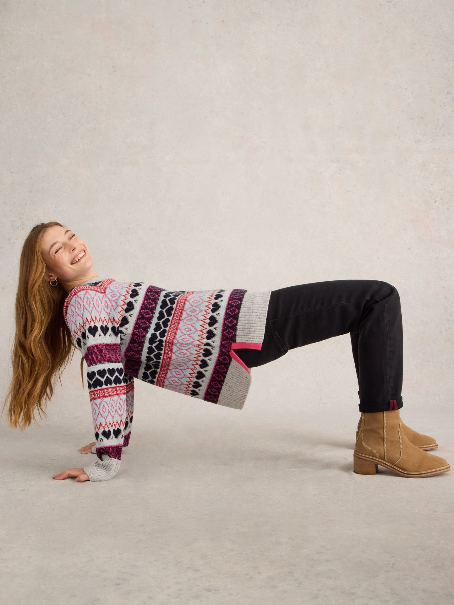 Gabby Longline Fairisle Jumper