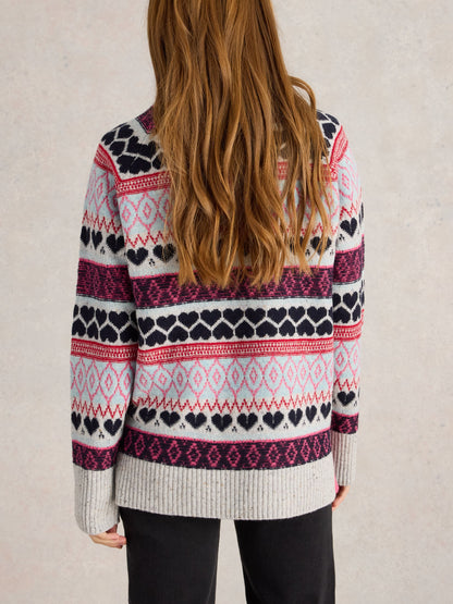 Gabby Longline Fairisle Jumper
