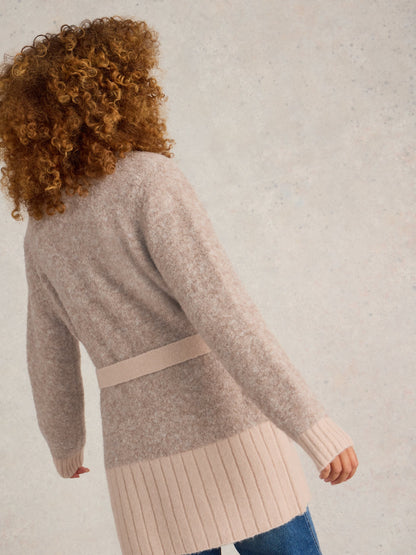 BOBBY BOUCLE BELTED CARDI