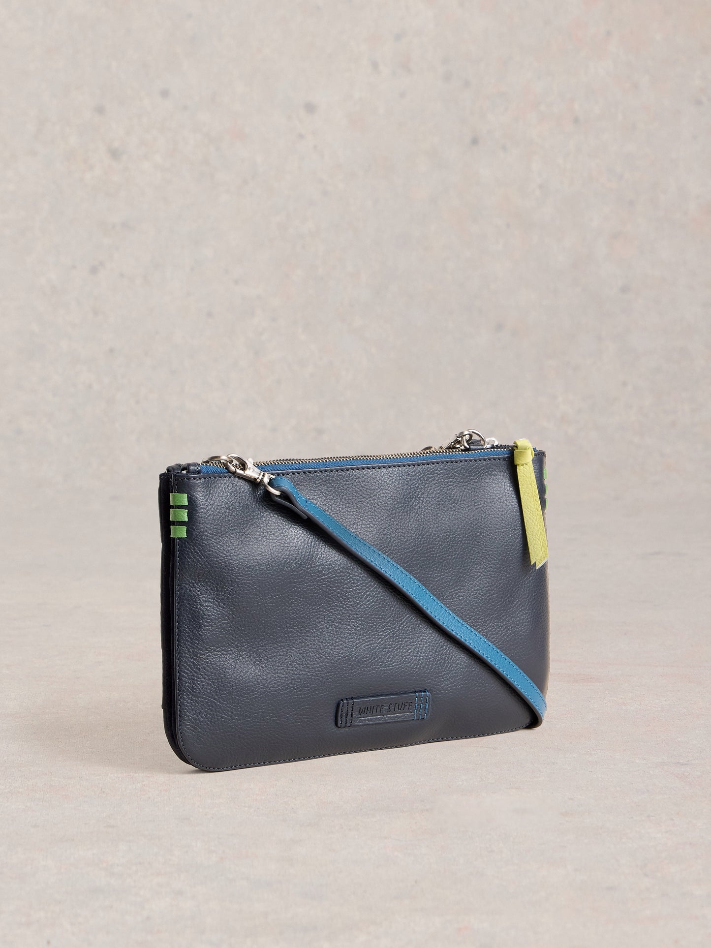 Connie Double Pouch Crossbody - Blue Multi