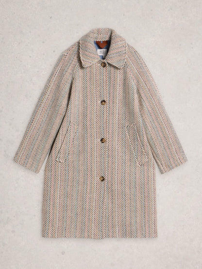 Kelsey Texture Wool Blend Coat