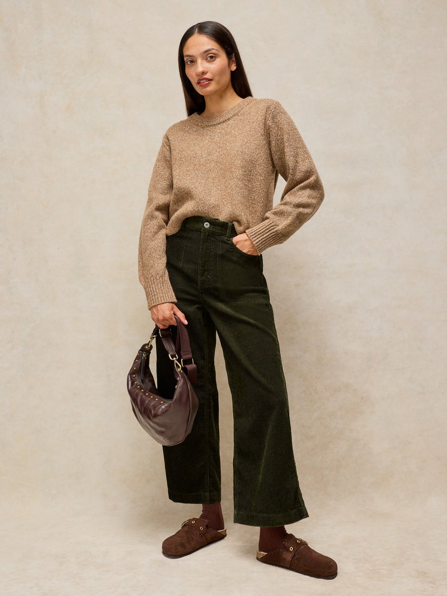 Tia Cord Wide Leg Crop