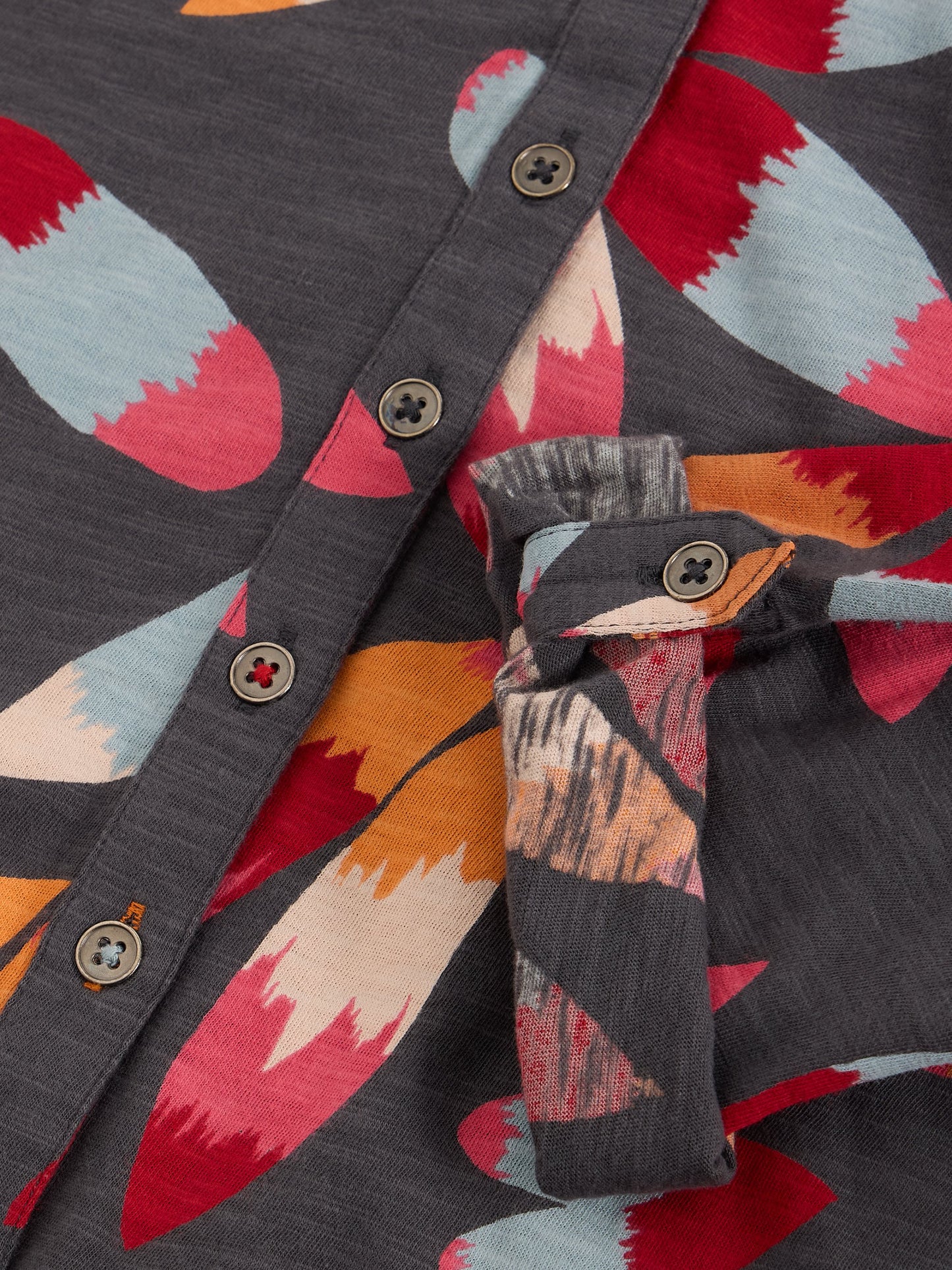 ANNIE JERSEY COLLARED MID LENGTH SHIRT