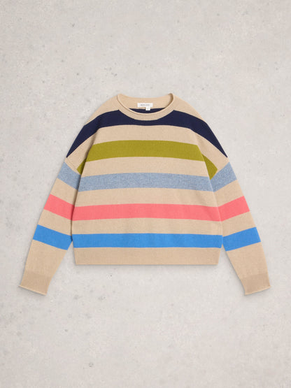 KITTY STRIPE CASHMERE JUMPER