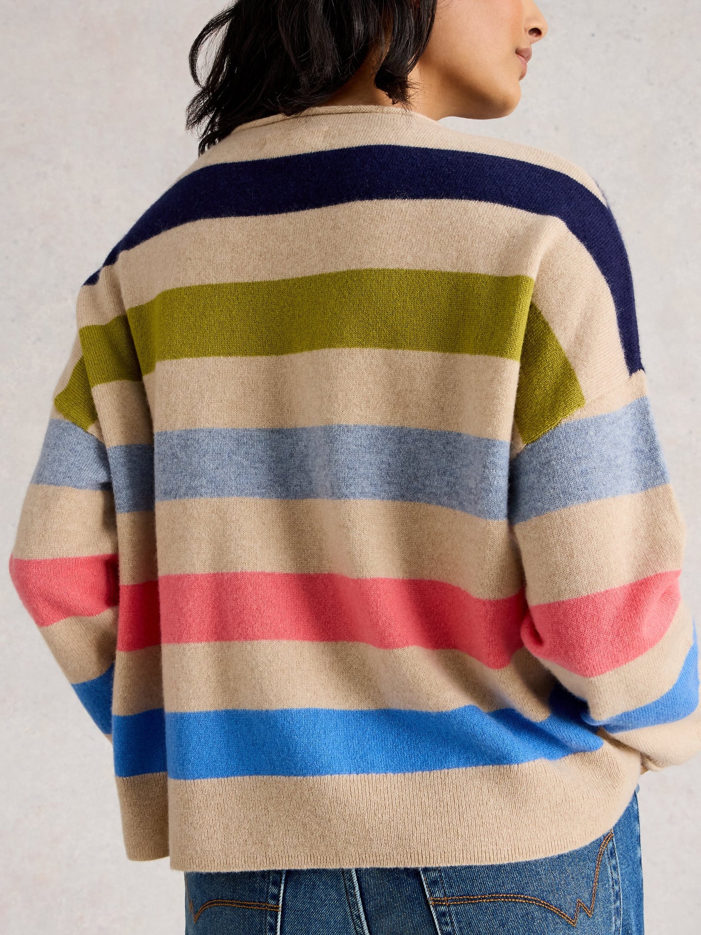 KITTY STRIPE CASHMERE JUMPER