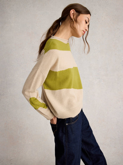 KITTY ABSTRACT CASHMERE JUMPER