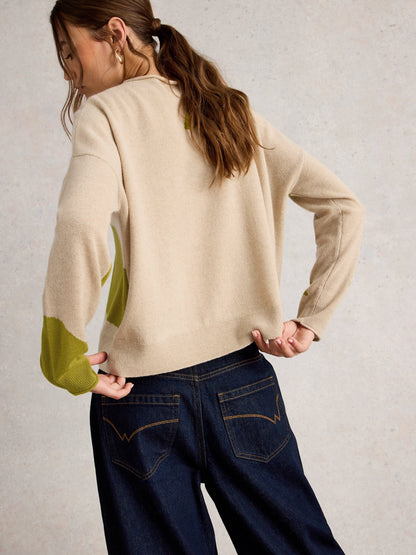 KITTY ABSTRACT CASHMERE JUMPER