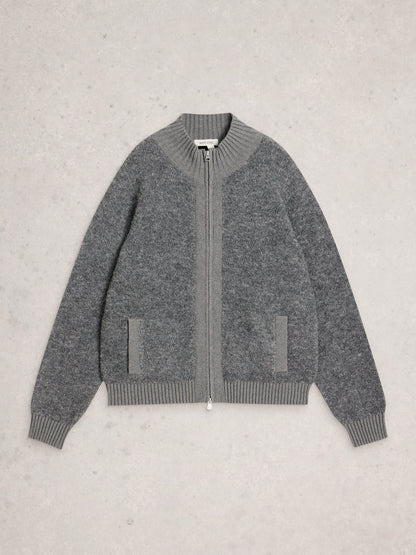 BOBBY BOUCLE ZIP CARDI