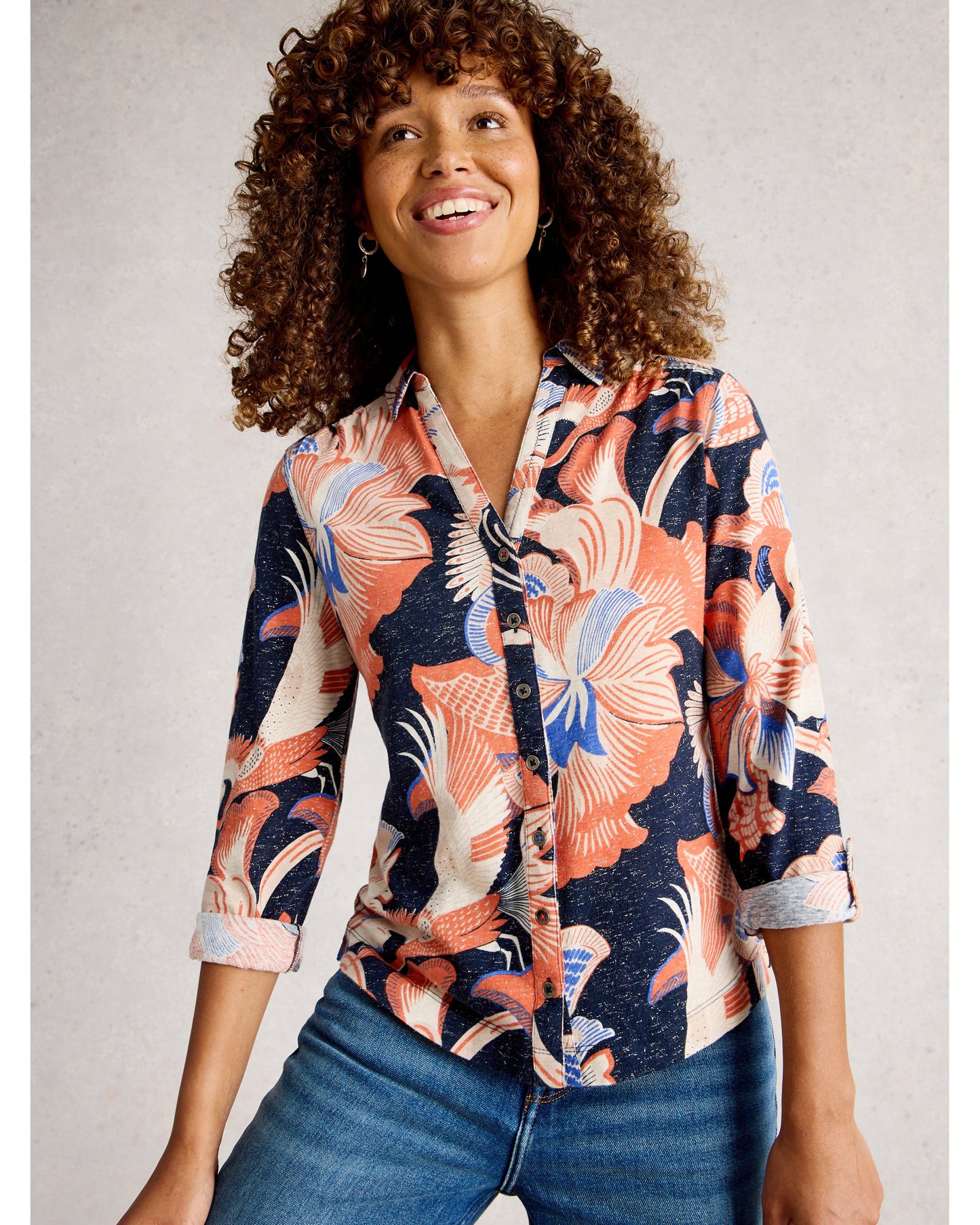 ANNIE PRINTED SPARKLE SHIRT