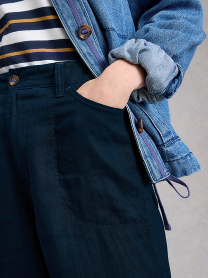 Tia Linen Wide Leg Crop