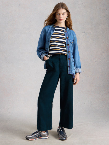 Tia Linen Wide Leg Crop