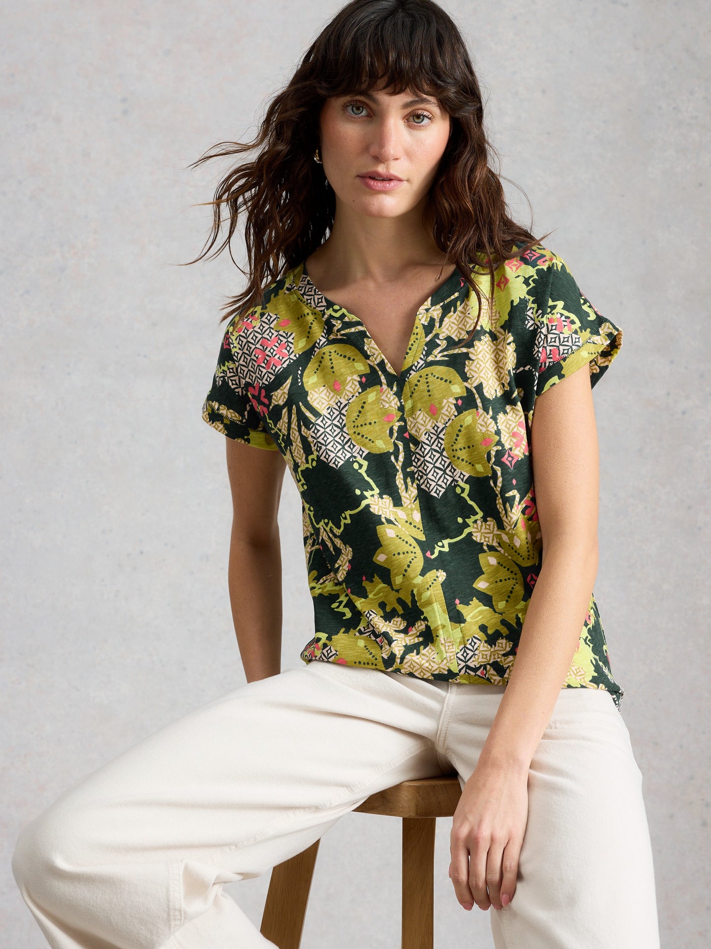 Nelly Notch Neck Tee