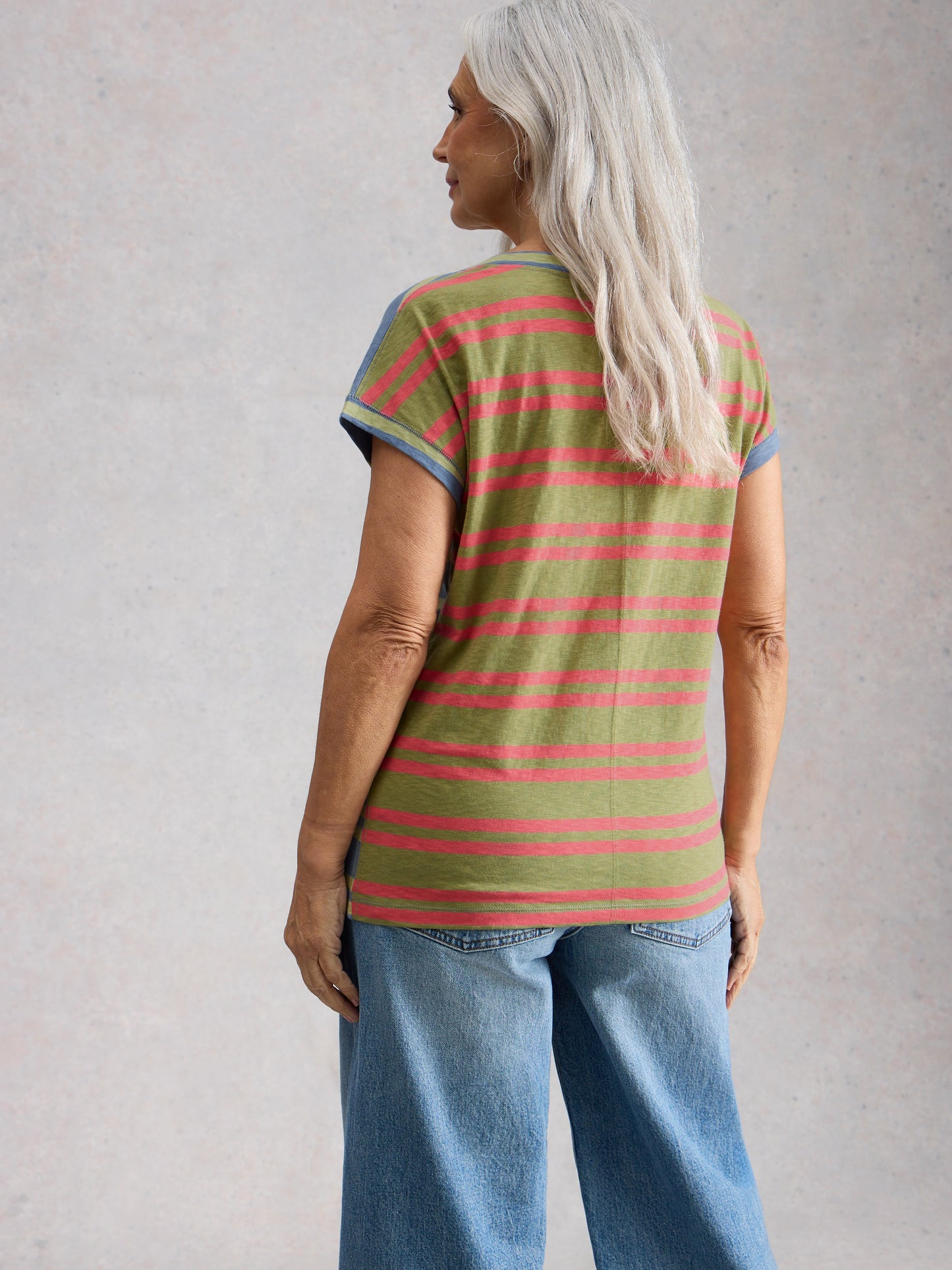 Nelly Notch Stripe Tee