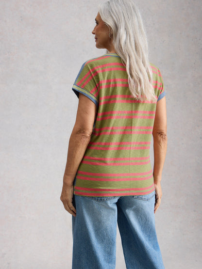 Nelly Notch Stripe Tee