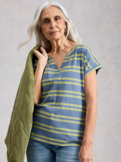 Nelly Notch Stripe Tee