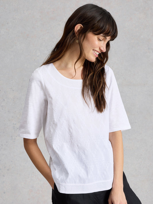 Weaver Broderie Tee