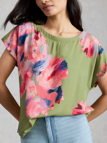 Woven Mix Tee