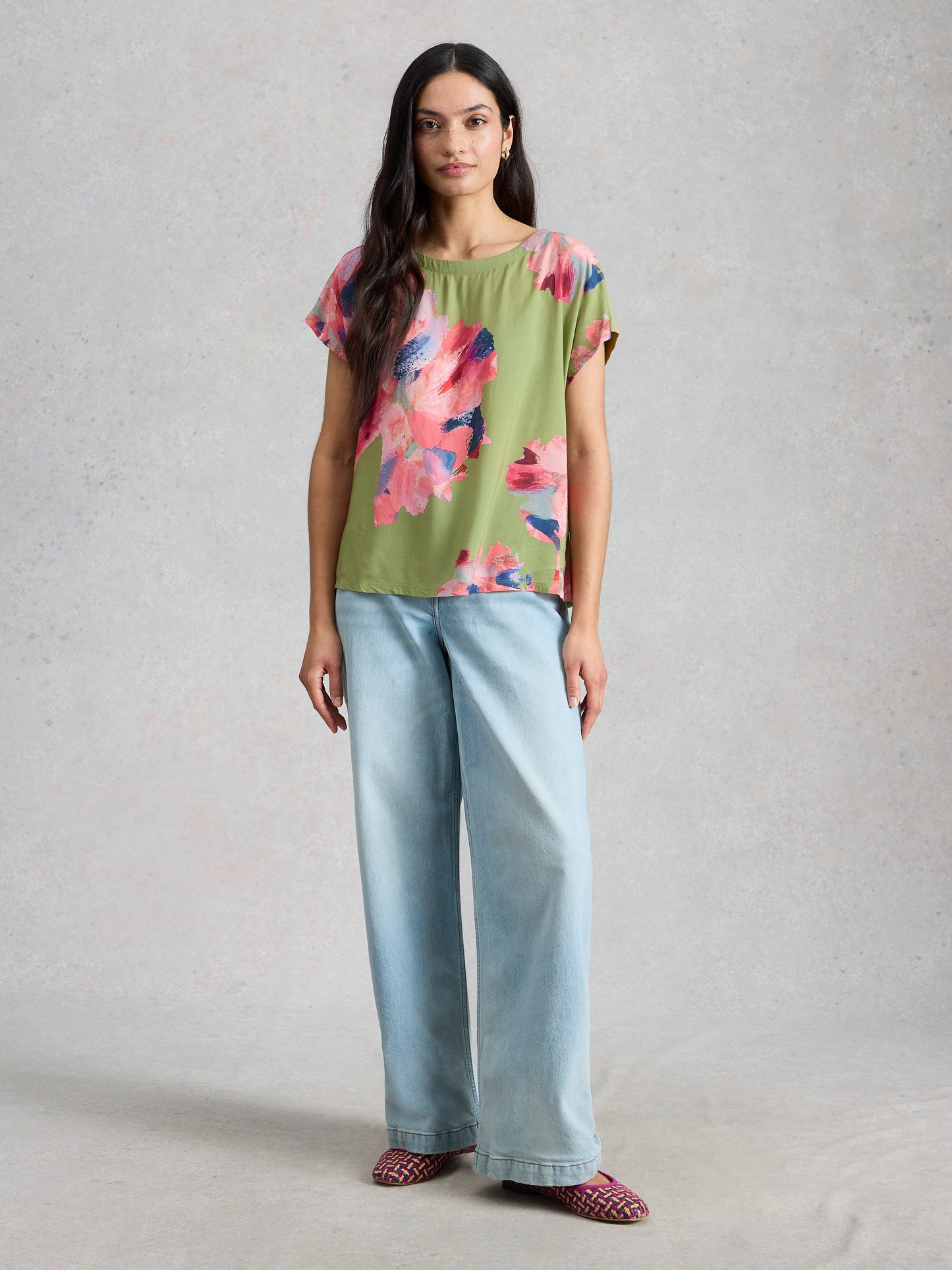 Woven Mix Tee