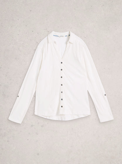 Annie Broderie Jersey Shirt