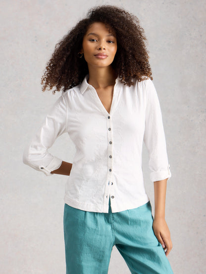 Annie Broderie Jersey Shirt