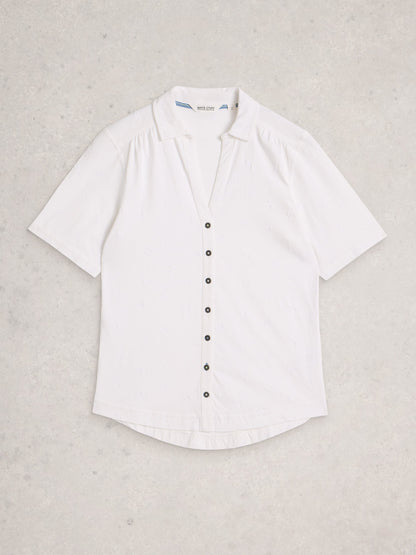 Annie Short Sleeved Embroidered Shirt