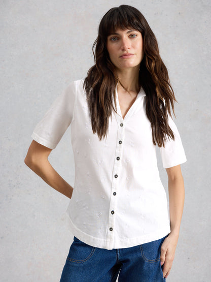 Annie Short Sleeved Embroidered Shirt