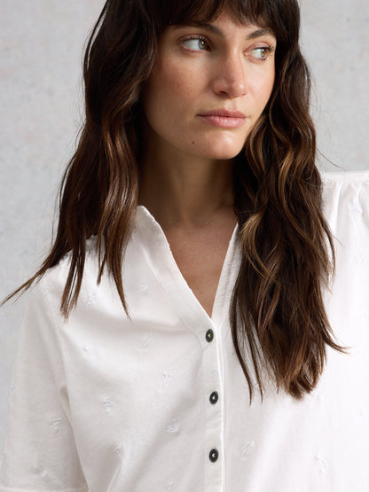Annie Short Sleeved Embroidered Shirt