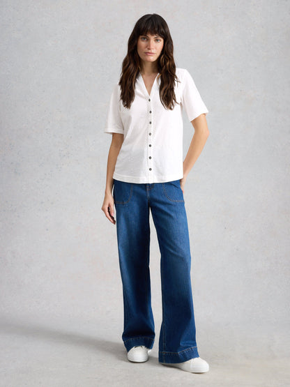 Annie Short Sleeved Embroidered Shirt