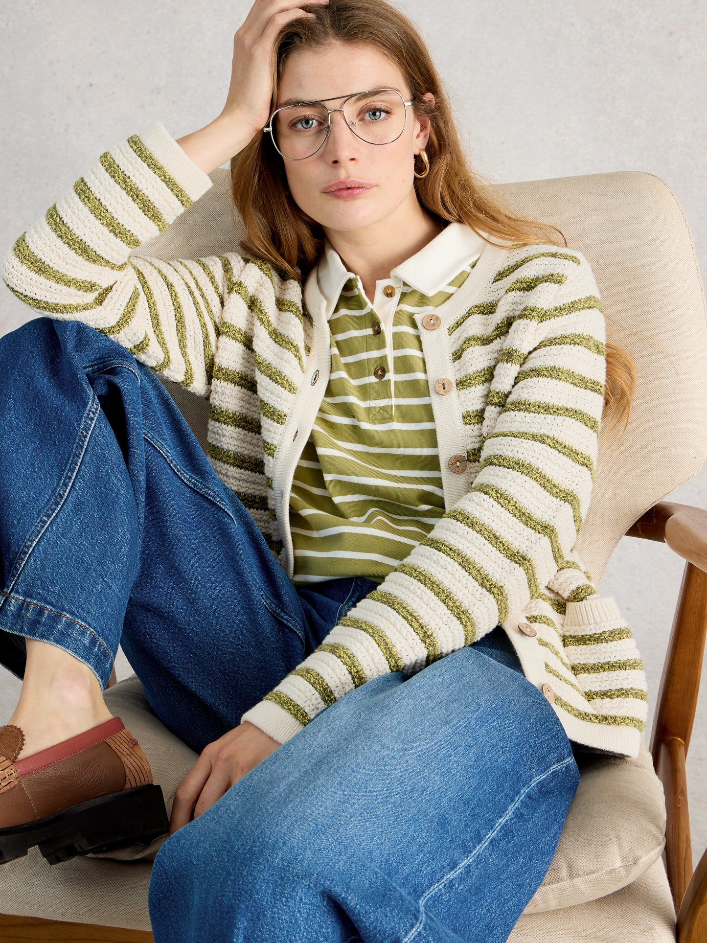 Belle Stripe Cardi