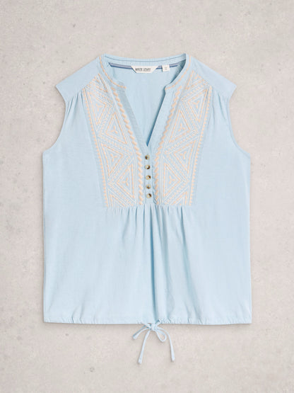 Peony Sleeveless Shirt