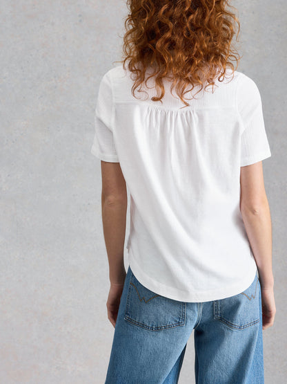ANNIE SHORT SLEEVE SHIRT DOUBLE CLOTH