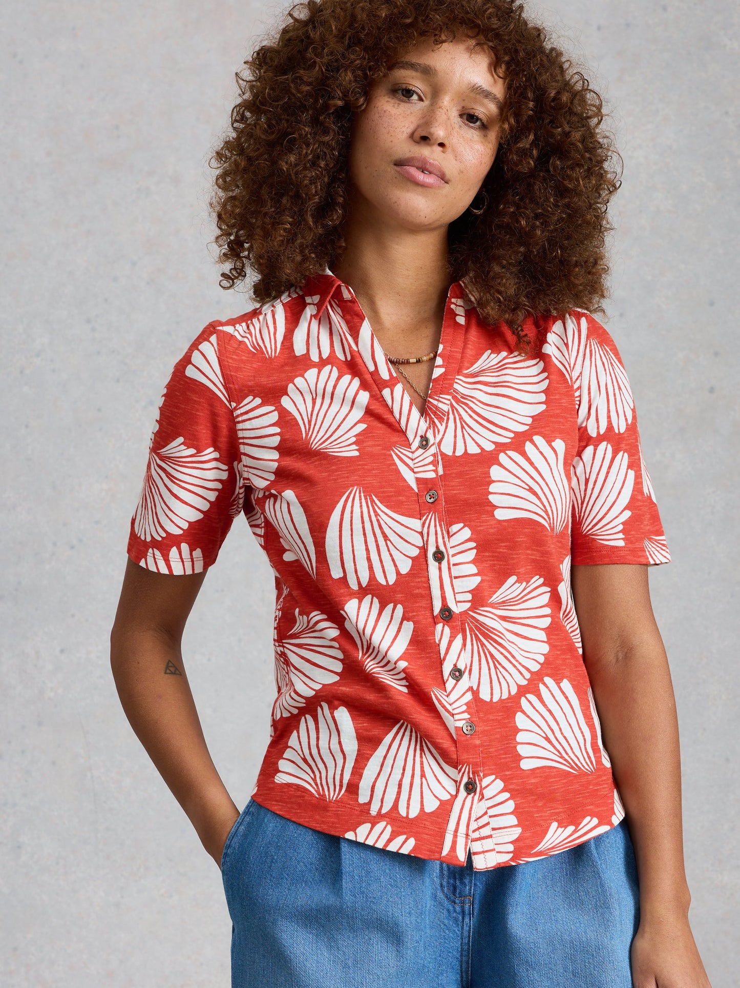 ANNIE SHORT SLEEVE JERSEY SHIRT