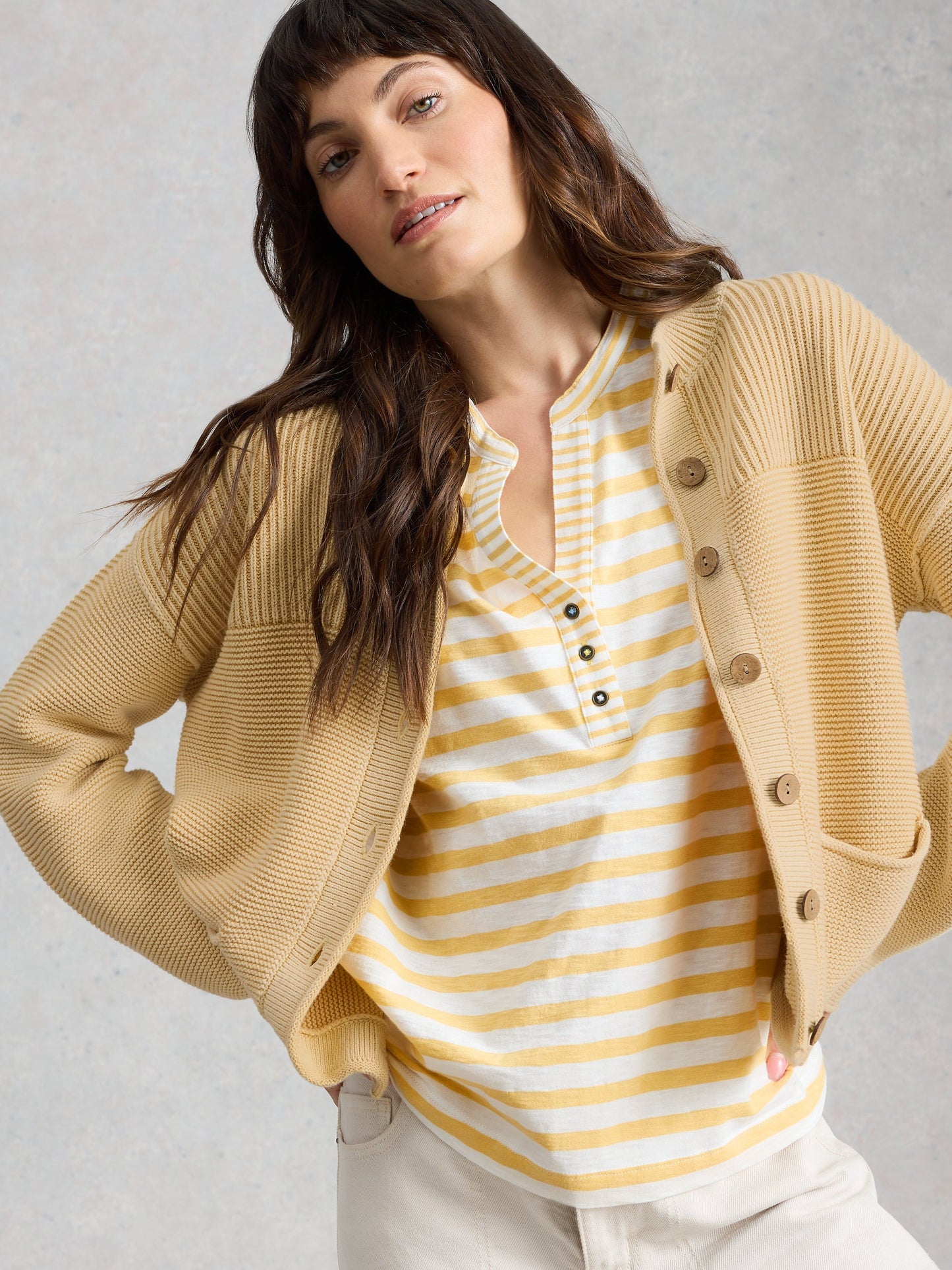 NORA NOTCH STRIPE VEST