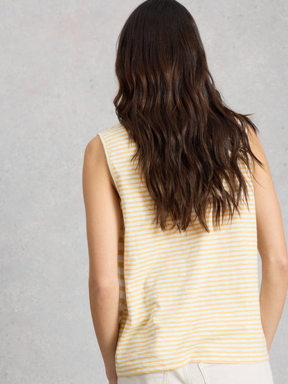 NORA NOTCH STRIPE VEST