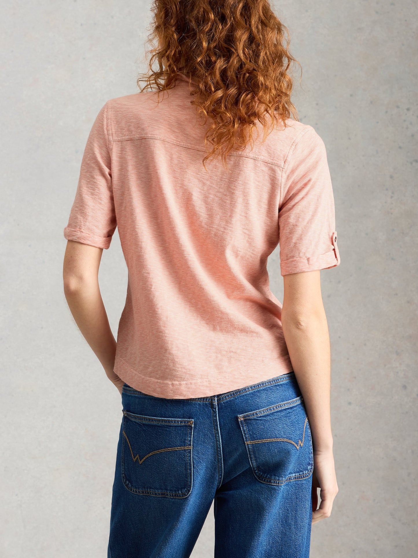 ALLIE SHORT SLEEVE STRIPE SHIRT
