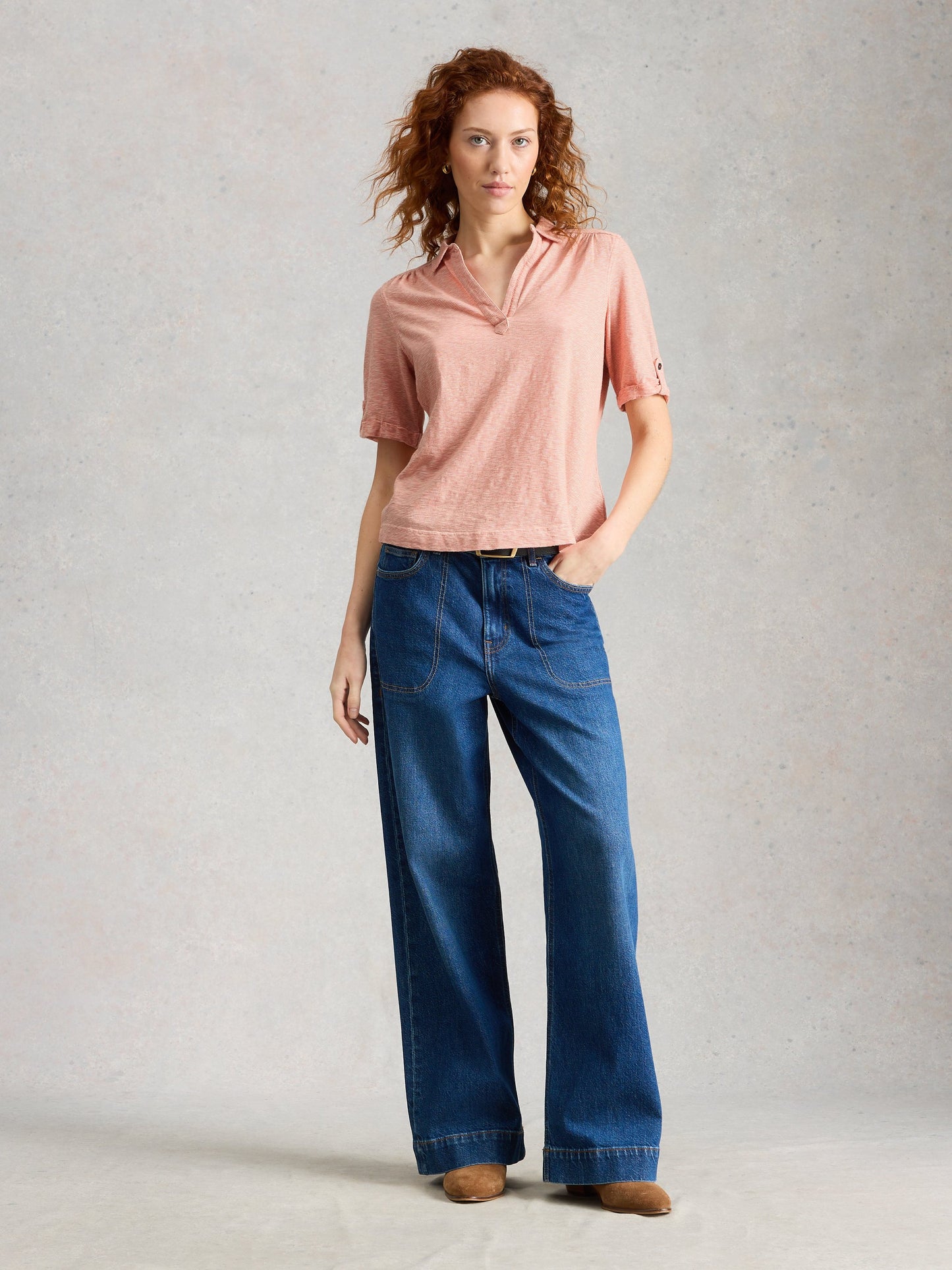 ALLIE SHORT SLEEVE STRIPE SHIRT