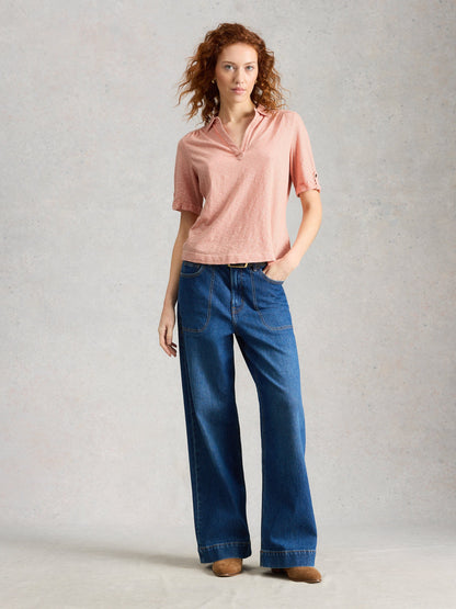ALLIE SHORT SLEEVE STRIPE SHIRT